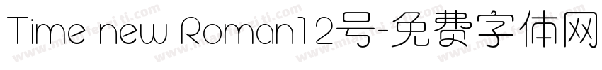 Time new Roman12号字体转换